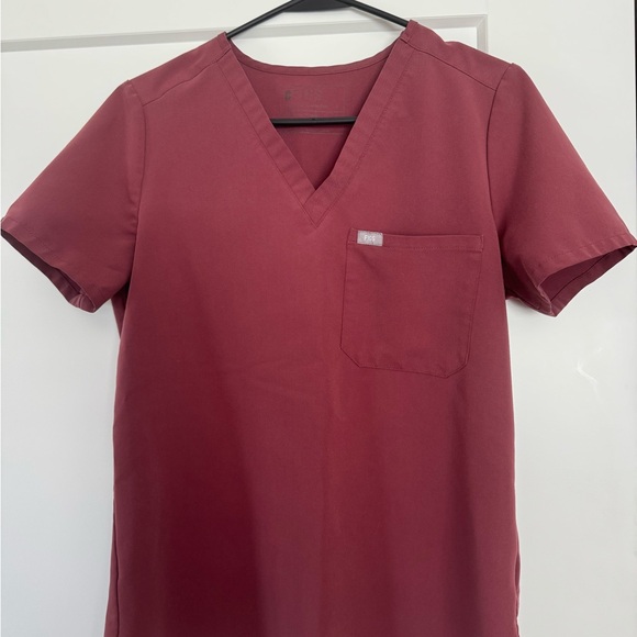 Figs Mauve V-Neck Scrub Top - Picture 1 of 4